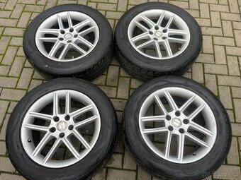 4x alu disky 5x112 R17, letní pneu 50%