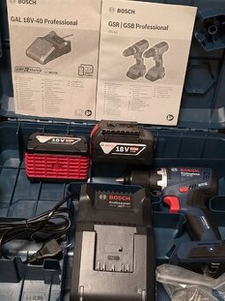 Nový set Bosch GSR 18V-65 + 2 baterie 4AH + nabijecka a kufr
