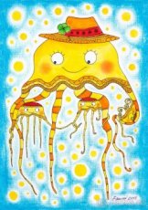 Nabízím obrázek pro dítě - Medúzy malovaný obrázek dětský