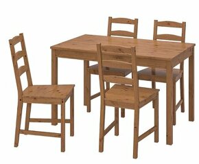 JOKKMOKK IKEA Stůl a 4 židle, mořidlo antik