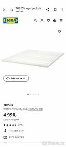 Vrchní matrace Ikea Tussöy 180x200