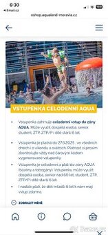 Vstupenky do Aqualand Moravia