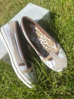 Baleríny white/khaki vel. 38,5
