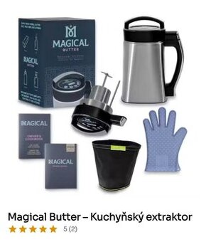 Kuchyňský bylinný extraktor = mele, ohřívá, míchá, filtruje
