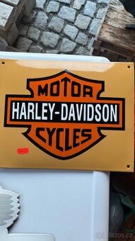 smaltovaná cedule Harley Davidson velká