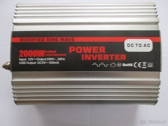 Měnič napětí MS 2000, 12V na 230V, 2000W