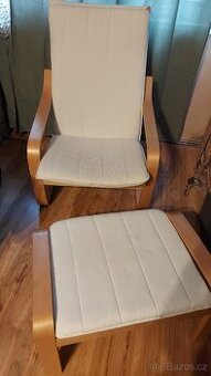 POÄNG Křeslo s podnožkou ikea