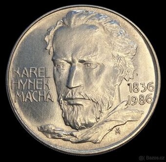 Stříbrná 100 Koruna 1986 - 150. výročí úmrtí Karla Hynka Mác