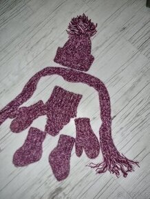 Pletené komplety čepice rukavice