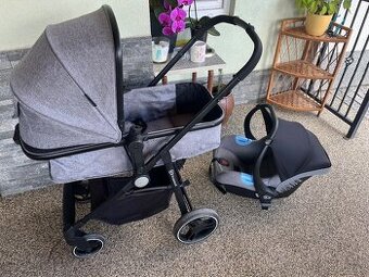 Kočárek kinderkraft Juli 3v1 šedý