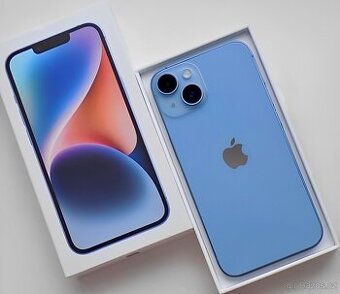 iPhone 14 Blue BATERIE 100% TOP - 1