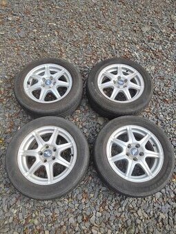 Prodám alu 14 PLW 5x100 ET 38 letní pneu Fabia