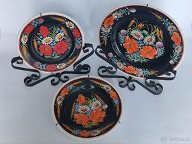 Staré malované talíře Ditmar Urbach, keramika, pošta 65.-