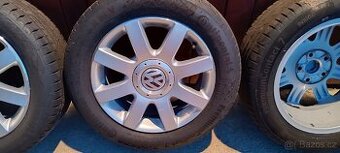 Alu kola VW R16, 5x112, ET50, 6,5J, střed 57,1mm.
Bez pneu
