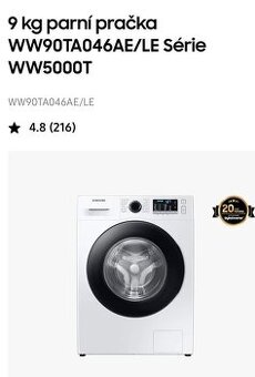9kg parní pračka Samsung
