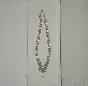 vintage štras - náhrdelník, náramek a náhrdelník