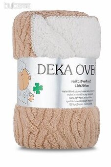 Luxusní beránková deka OVEČKA® - 150x200 cm – ČOKOLÁDA