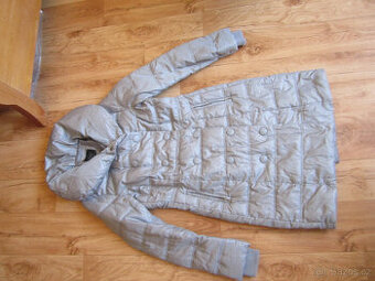 Zimní kabát italský výrobce, vel. L/40, světle šedý