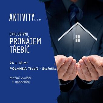 Pronájem 2x kancelář v centru Třebíče vč. parkování