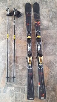 Dámské lyže 154 cm + hůlky 120 cm + lyžařské boty 25 cm