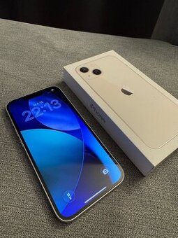 Apple iPhone 13 128GB bílý - jako nový, baterie 90%