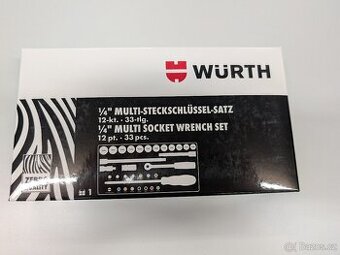 WÜRTH Gola sada s ráčnou 1/4", 33 ks