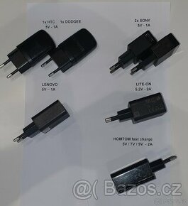 nabíječky USB různé typy