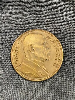 Pamětní medaile T.G.Masaryk 1935 50mm bronz