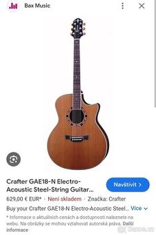 Crafter gae 18/n elektroakustická kytara