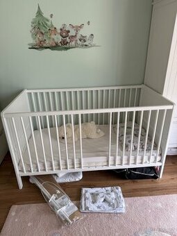 DĚTSKÁ POSTÝLKA KOMPLET  s nebesy+ matrace Vegans Kids Coco