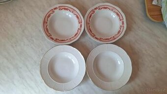 SADA 4 TALÍŘE porcelánka THUN, BOHEMIA