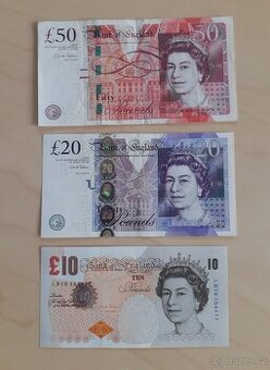 Bankovky Velká Británie Královna Alžběta