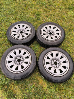 4 zimní kola ŠKODA 15´,5x100 pneu 185/60/15 FABIA, RAPID