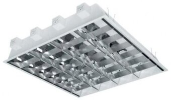 Svítidlo do miner. podhledu  60x60 4x18W, mřížka AL, bílé Mo