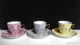 Porcelánový hrníček , talířek , porcelánka Stružná .