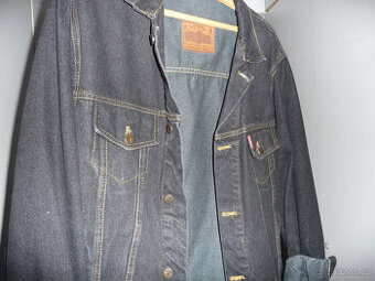 Bunda - džíska jeans riflová pánská černá -vel. XL
