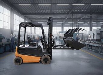 drapák s hydraulickou lžící na vysokozdvižný vozík