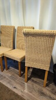 Jídelní židle ratanové 4 kusy