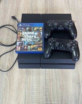 Sony PlayStation 4 1TB PS4 + 2 ovládače + Hra GTA V
