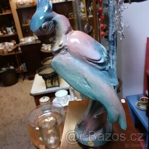 Starožitná keramická glazurovaná soška Jihokera