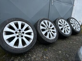 Alu kola R17 5x112 Škoda + letní pneu 225/45/17