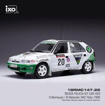 Modely Škoda Rallye 130 a Felicia Kit Car 1:18 IXO