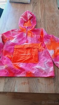 Šusťáková bunda vel.152/158 - oranžovo -růžová