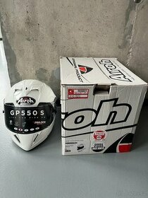 Nová helma airoh GP 550S bílá lesklá 2021, vel. S - 1