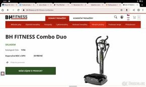 Prodám vibrační desku BH FITNESS Combo Duo