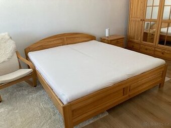 Postel, nocni stolky, satni skrin, komoda - JELINEK borovice