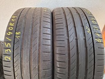 Prodám letní pneu 235/40/19 Continental a Kleber