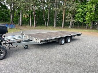 ✅ Bržděný přívěs - plato + bočnice Humbaur 2000 kg, 185x400
