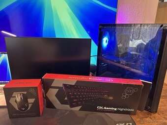 Herní PC sestava + monitor + periferie – výborný stav