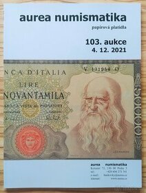 Aukční katalog Aurea 103., papírová platidla